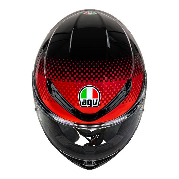 AGV Mens Motorcycle Safe road helmet K6 S Smu Fision Black/Red