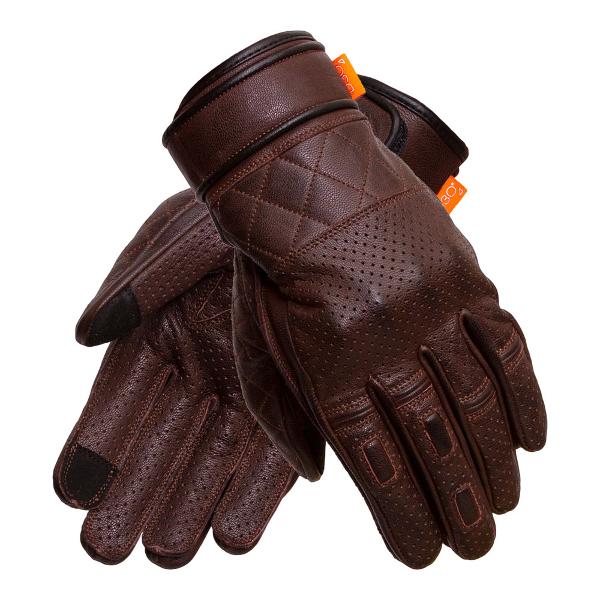 MERLIN Mens Motorcycle Gloves Clanstone D3O Brown