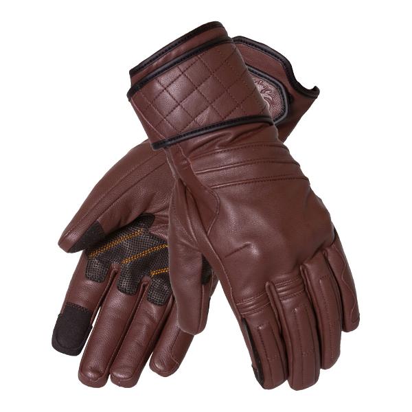 MERLIN Mens Motorcycle Gloves Catton III D3O Waterproof Brown