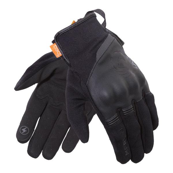 MERLIN Mens Motorcycle Gloves Berea Trail D3O Black