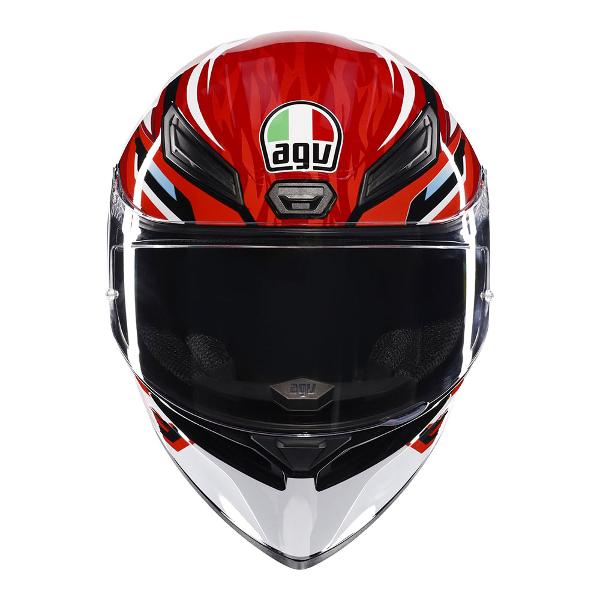 AGV Mens Motorcycle Road Helmet K1 S Lion Black/Red/White