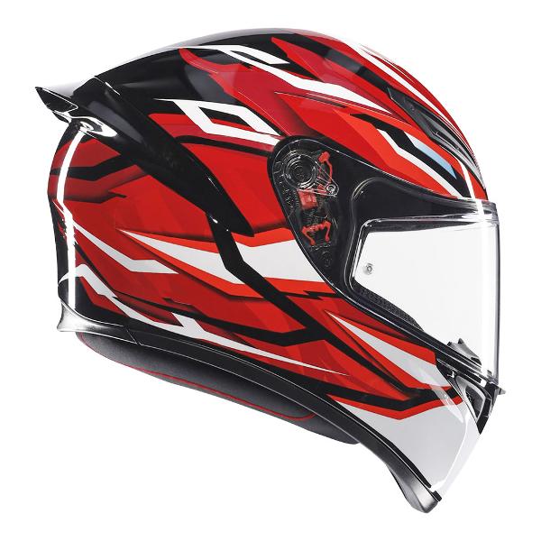 AGV Mens Motorcycle Road Helmet K1 S Lion Black/Red/White