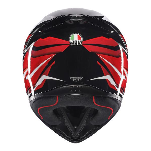 AGV Mens Motorcycle Road Helmet K1 S Lion Black/Red/White