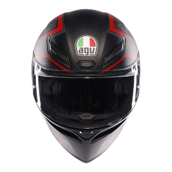 AGV Mens Motorcycle Road Helmet K1 S Sling Matt Black/Red