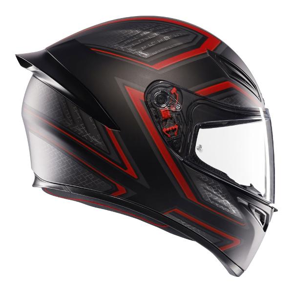 AGV Mens Motorcycle Road Helmet K1 S Sling Matt Black/Red