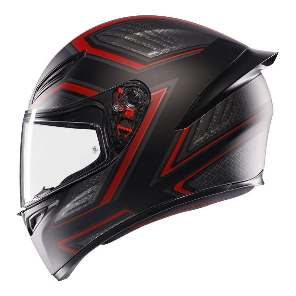 AGV Mens Motorcycle Road Helmet K1 S Sling Matt Black/Red