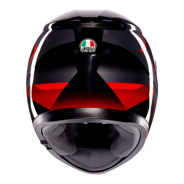 AGV Mens Motorcycle Full Face Road Helmet K3 Striga Matt Black/Grey/Red