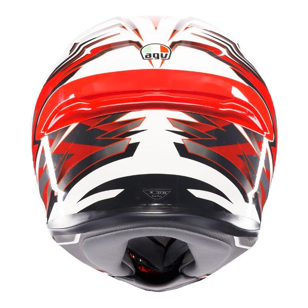 AGV Mens Motorcycle Safe road helmet K6 S Reeval White/Red/Grey