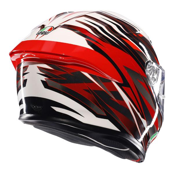 AGV Mens Motorcycle Safe road helmet K6 S Reeval White/Red/Grey