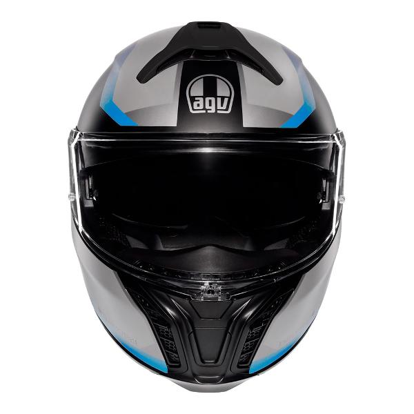 AGV Mens Motorcycle Tour modular helmet Stary Matt Black/Grey/Blue