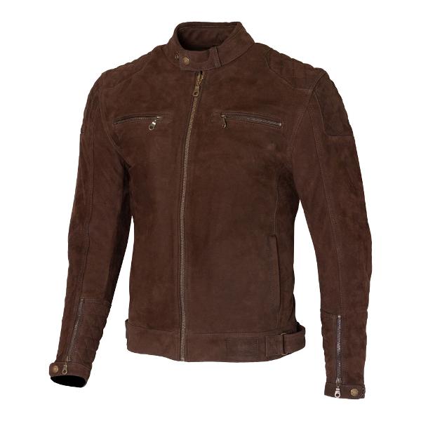 MERLIN Mens Motorcycle Leather Jacket Torsten D3O Brown