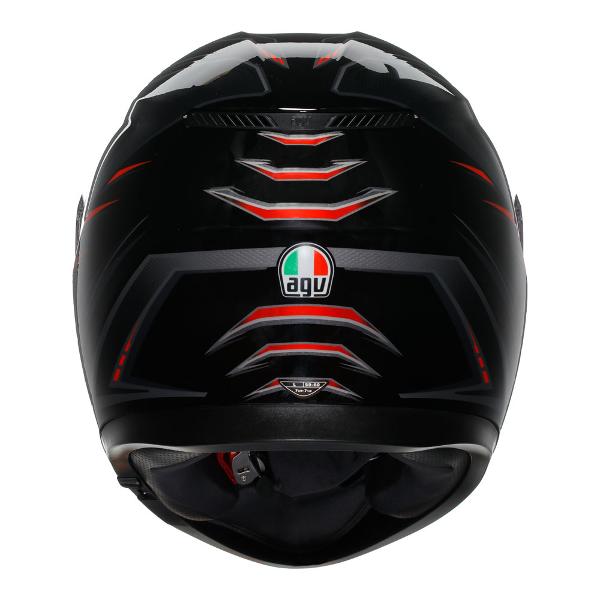AGV Mens Motorcycle Full Face K3 Syth Black/Red