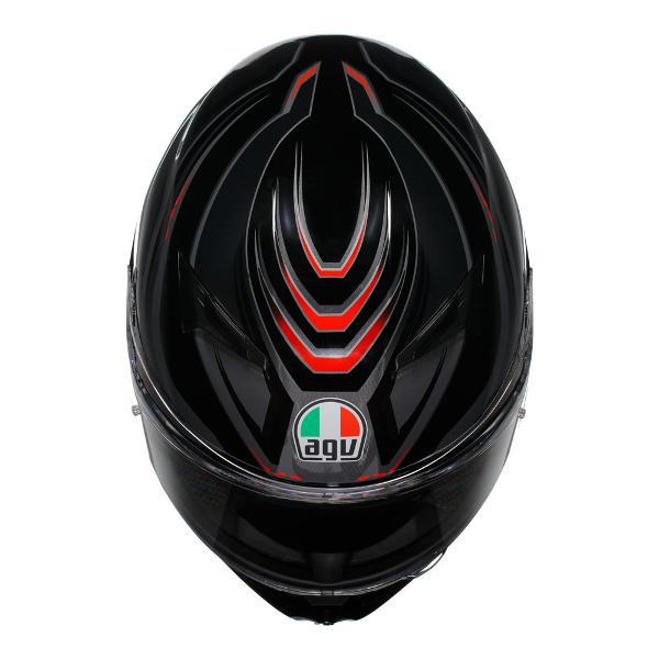 AGV Mens Motorcycle Full Face K3 Syth Black/Red