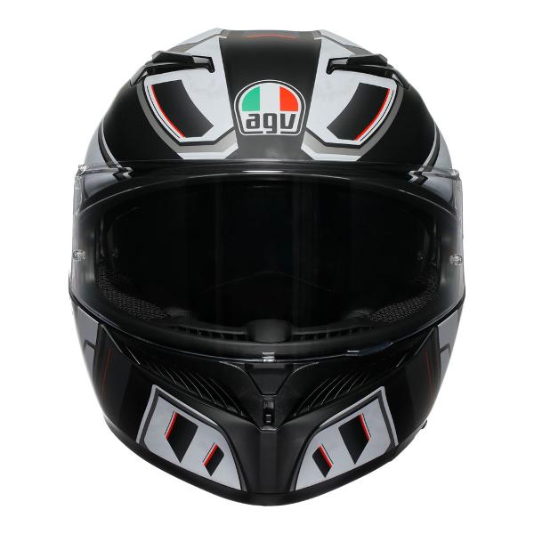 AGV Mens Motorcycle Full Face K3 Rivia Matt Black/White