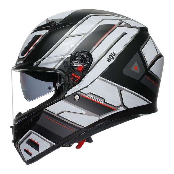 AGV Mens Motorcycle Full Face K3 Rivia Matt Black/White