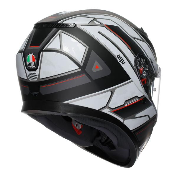 AGV Mens Motorcycle Full Face K3 Rivia Matt Black/White