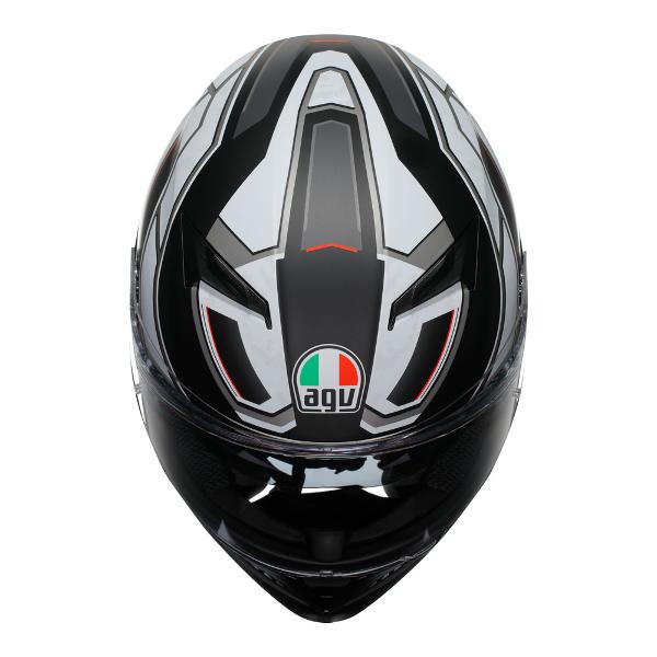 AGV Mens Motorcycle Full Face K3 Rivia Matt Black/White