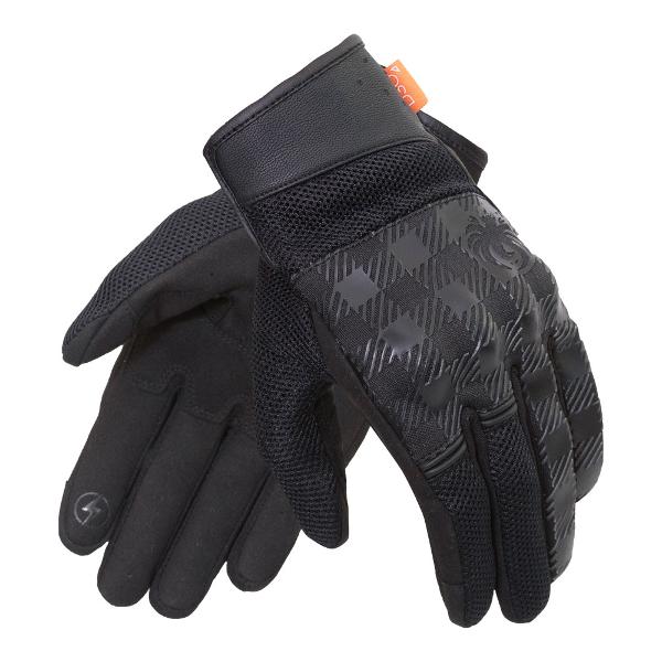 MERLIN Mens Motorcycle Gloves Barrett Mesh D3O Black