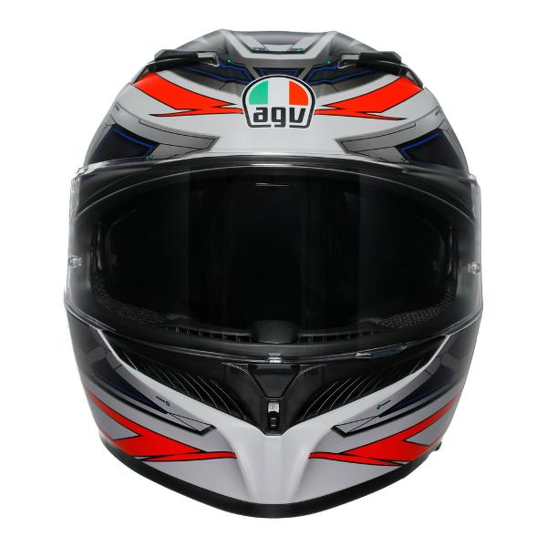 AGV Mens Motorcycle Full Face K3 Space White/Red/Fluro