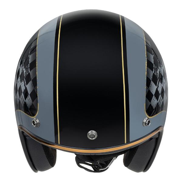 MERLIN Motorcycle Open Face Helmet Blackbird Racer Black