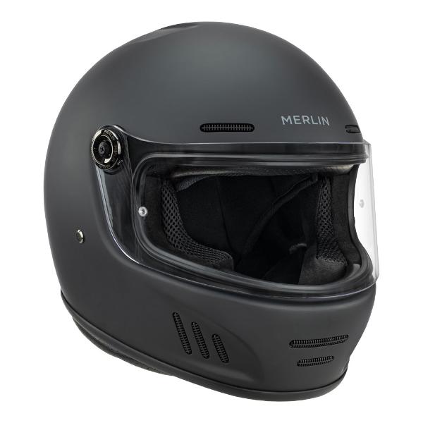 MERLIN Motorcycle Full Face Helmet Revival Matt Black