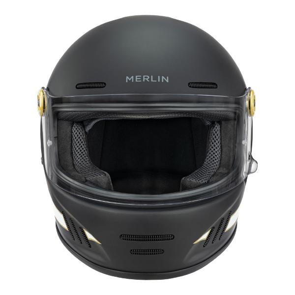 MERLIN Motorcycle Full Face Helmet Revival Flash Matt Black
