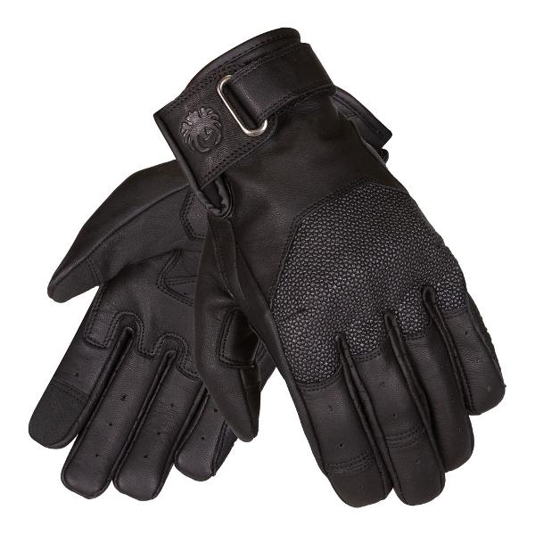 MERLIN Mens Motorcycle Gloves Valor D3O Leather Black