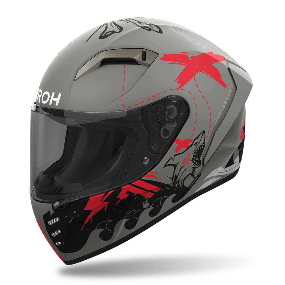 Airoh Road Motorcycle Helmet Connor Desperado Orange Matt