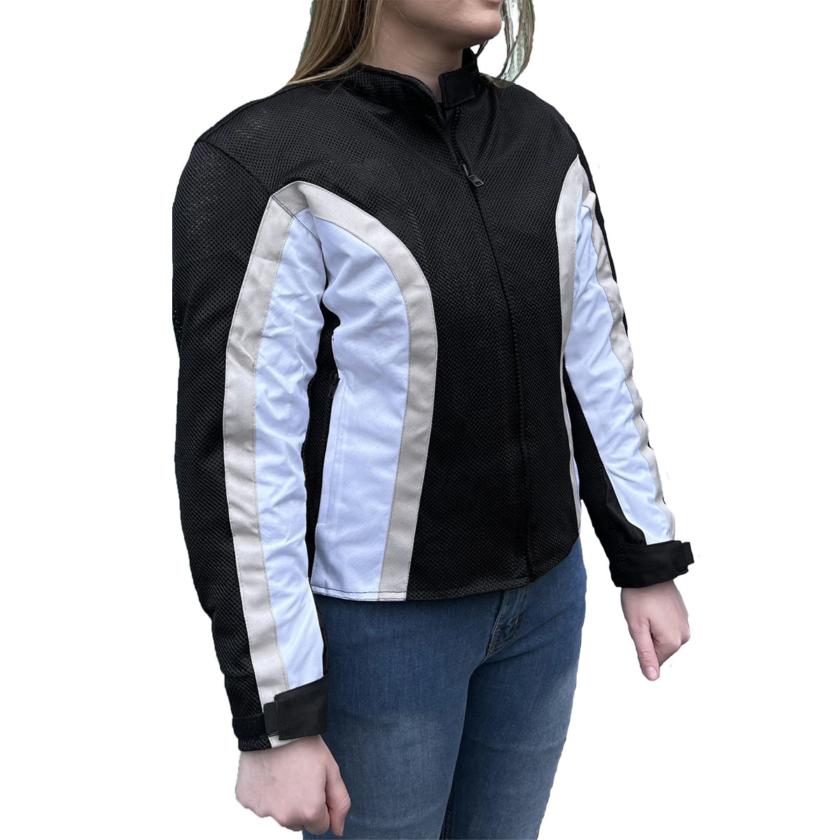 Bikers Gear Australia Women's Xena WP Motorcycle Jacket White