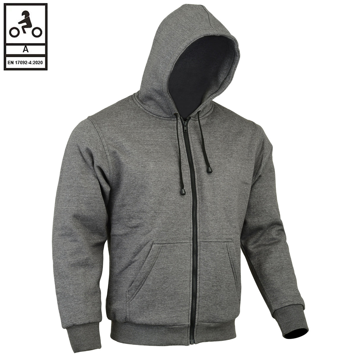 Bikers Gear Australia Alpha Protective Motorcycle Hoodie Grey