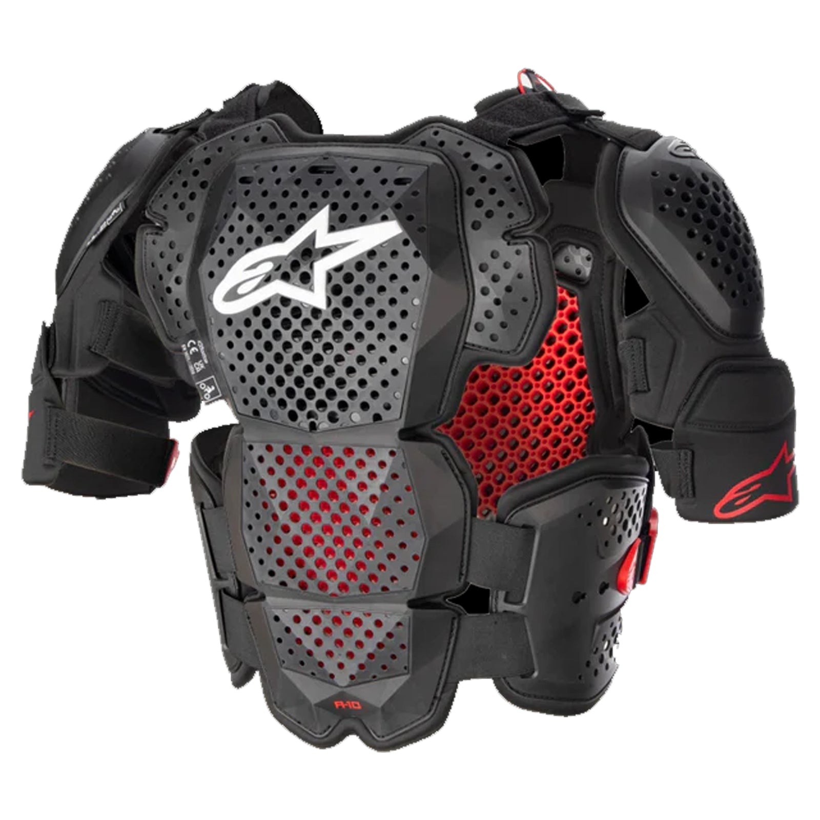 Alpinestars A-10 V2 Full Chest Protector Anthracite / Black / Red