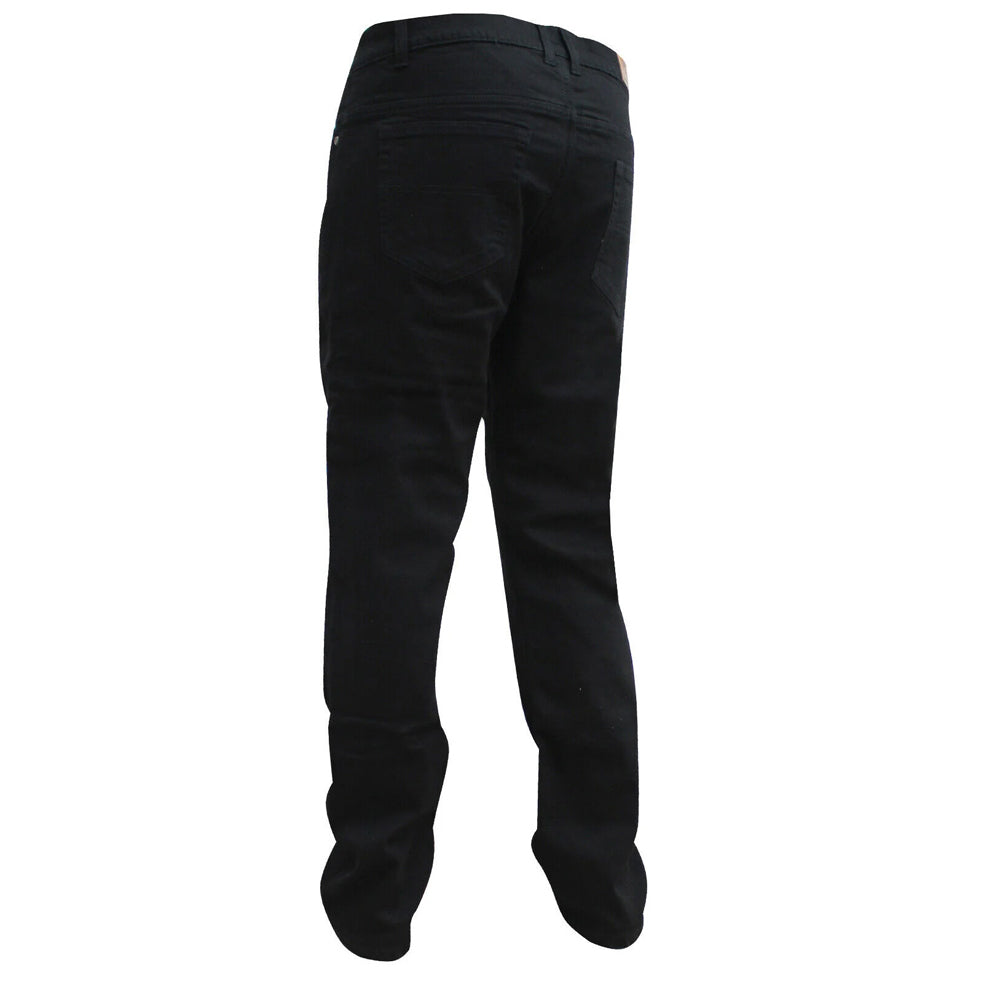 Bikers Gear Australia Mens Victor Comfort Protective Lined With Kevlar Motorcycle Stretch Jeans Black