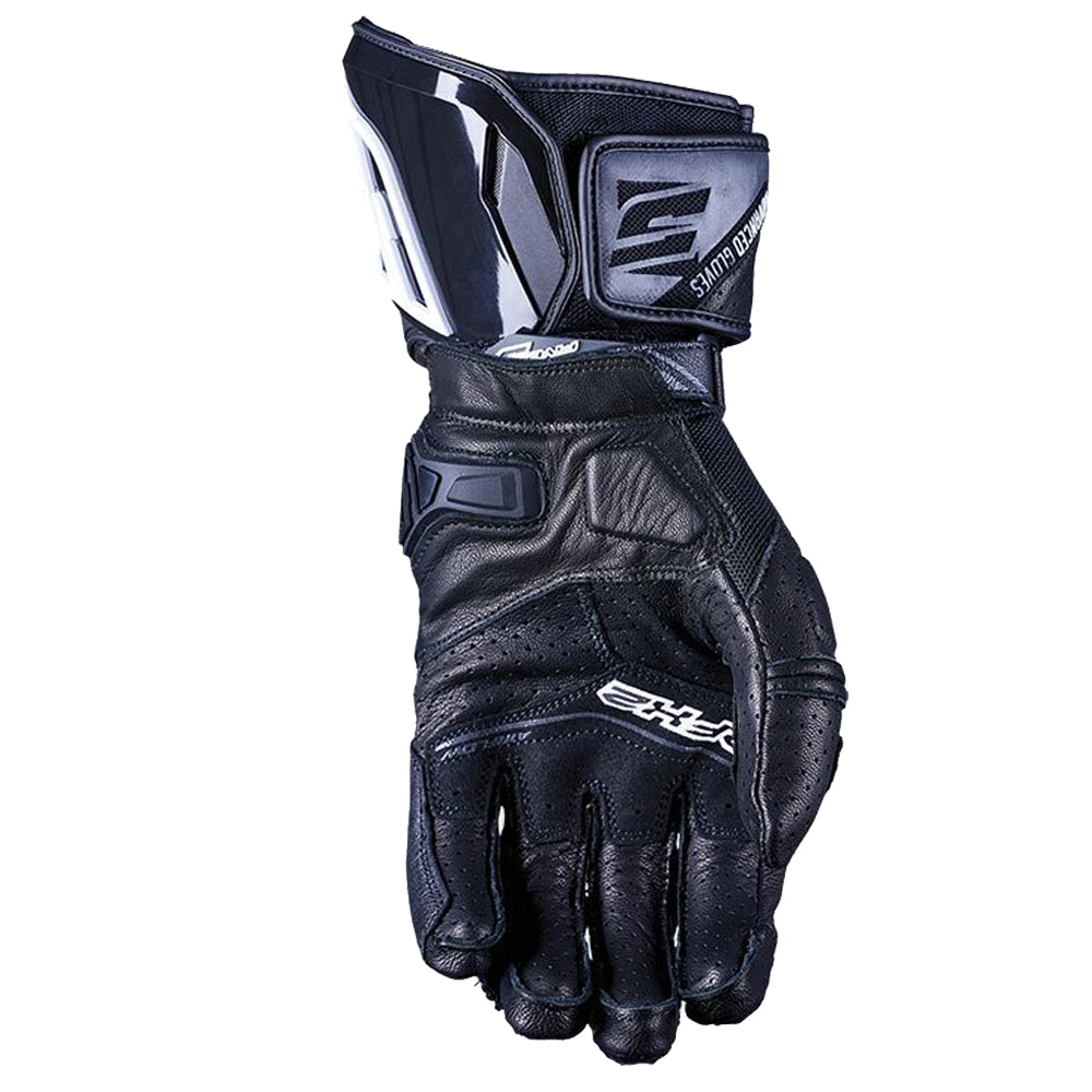 Five RFX2 Perforated Goat Leather Sport Motorbike Gloves Black