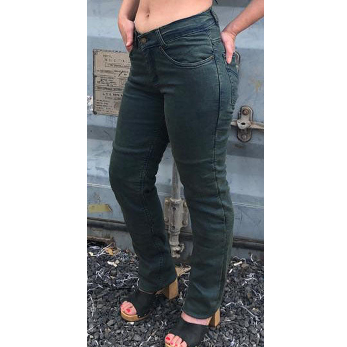 Bikers Gear Australia Falkor Women Vintage Motorcycle Kevlar Jeans