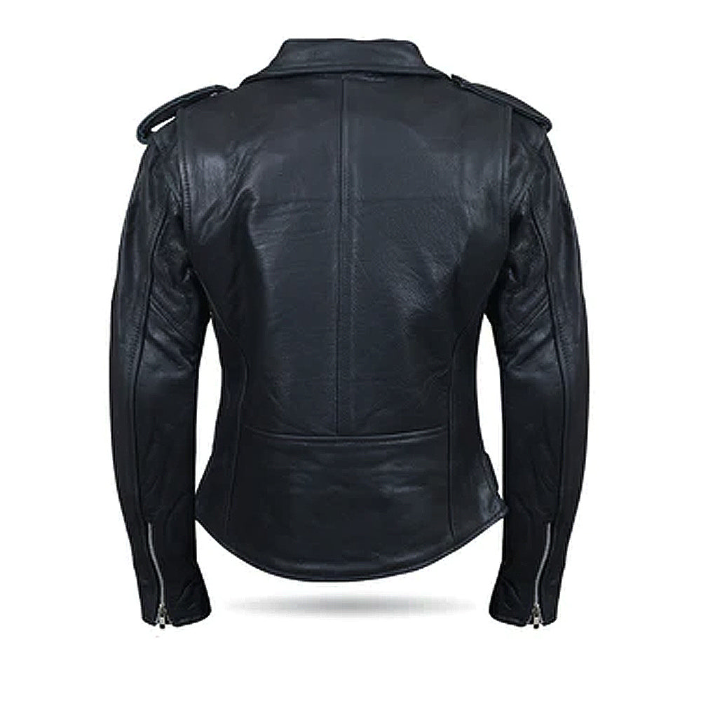 Bikers Gear Australia Women's Brando Leather Motorcycle Jacket