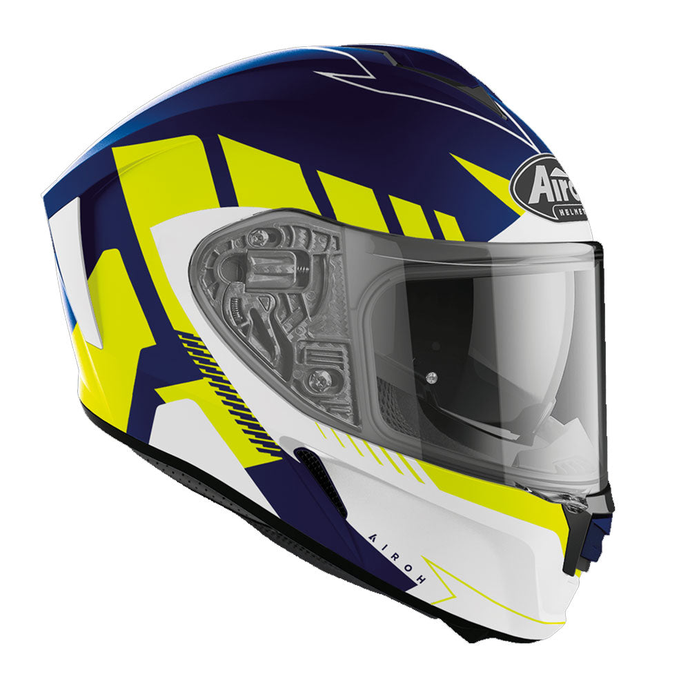 Airoh Road Motorcycle Helmet Spark Rise Blue/Yellow Matt