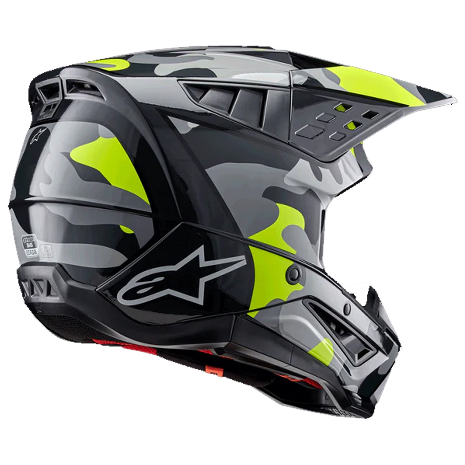 Alpinestars SM5 Rover 2 Motorcycle Helmet Dark Gray / Yellow Glossy