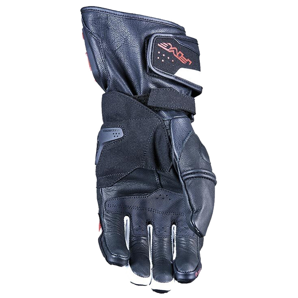 Five RFX4 Evo Goat Leather Motorbike Gloves Black / Red / White