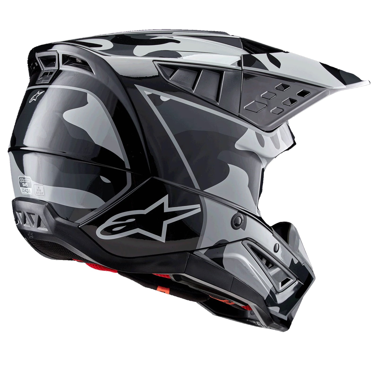 Alpinestars SM5 Rover 2 Motorcycle Helmet Black / Silver Glossy