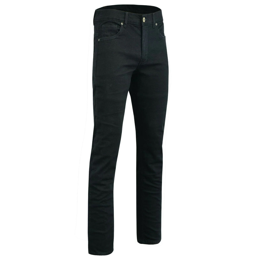 Bikers Gear Australia Mens Victor Comfort Protective Lined With Kevlar Motorcycle Stretch Jeans Black