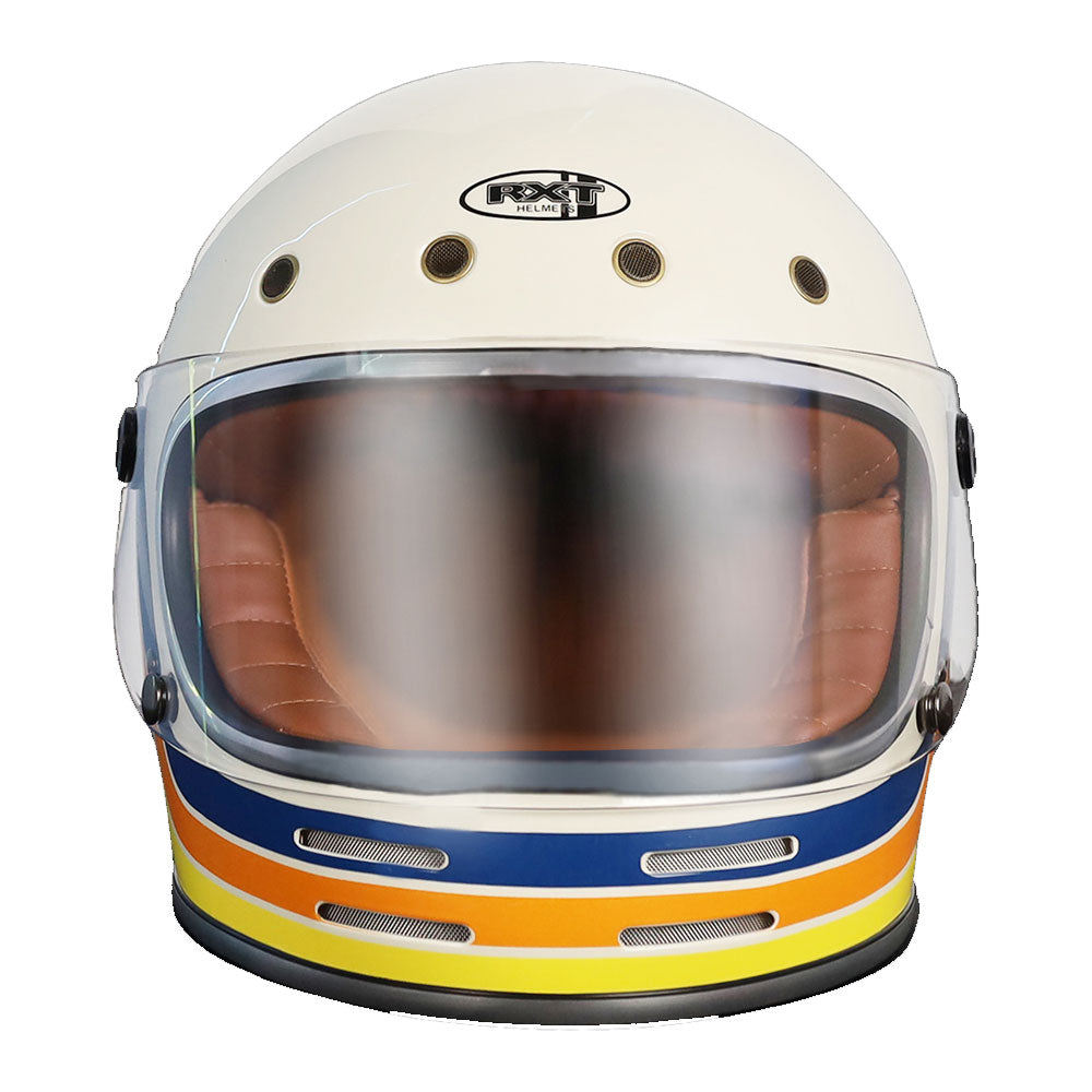 RXT Motorcycle Helmet Stone Classic Stripe (Gloss)