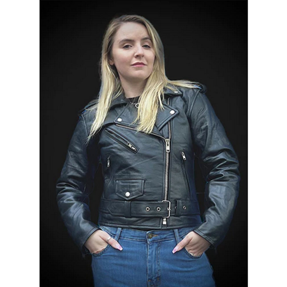 Bikers Gear Australia Women's Brando Leather Motorcycle Jacket