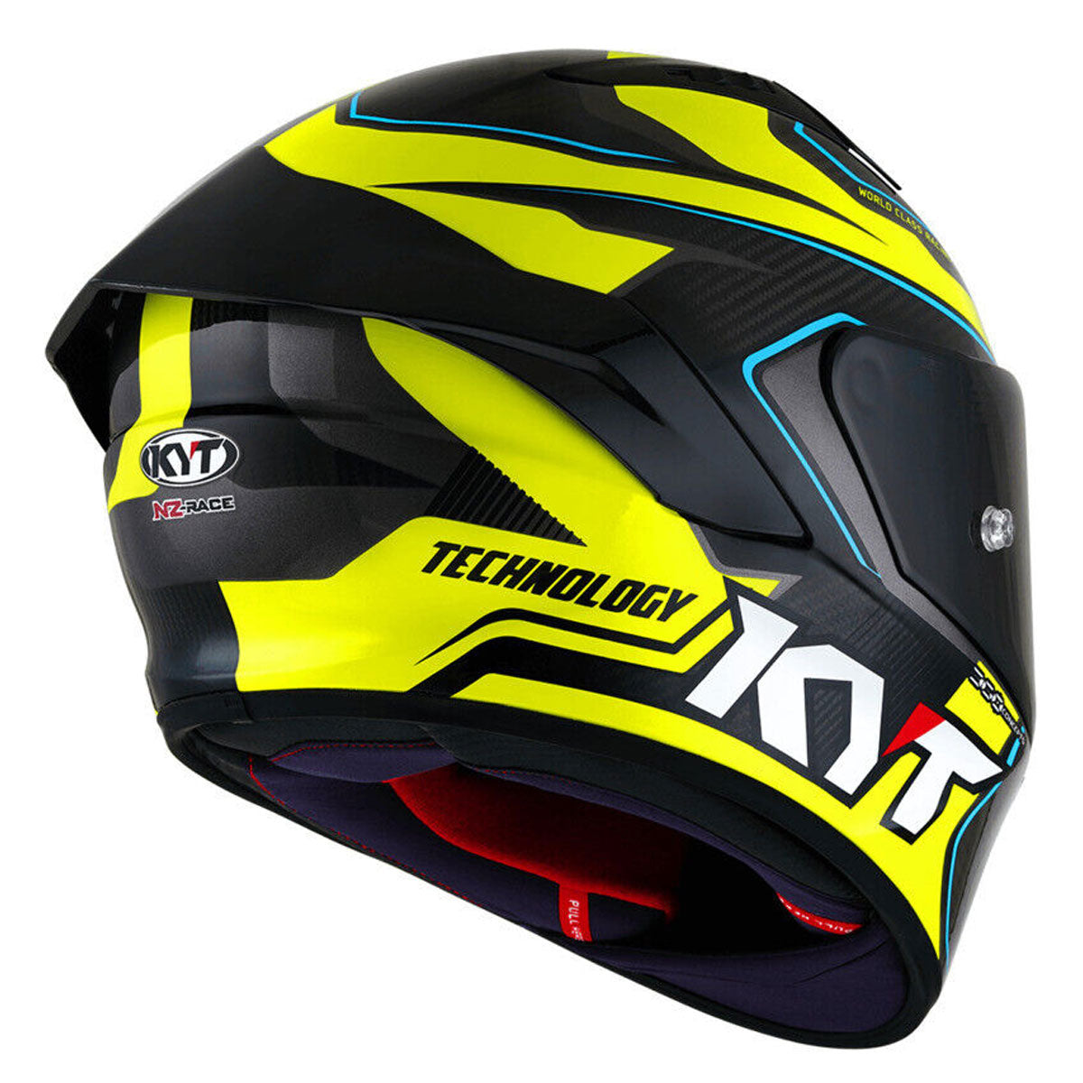 KYT NZ Race Competition Carbon Yellow Motorbike Helmet