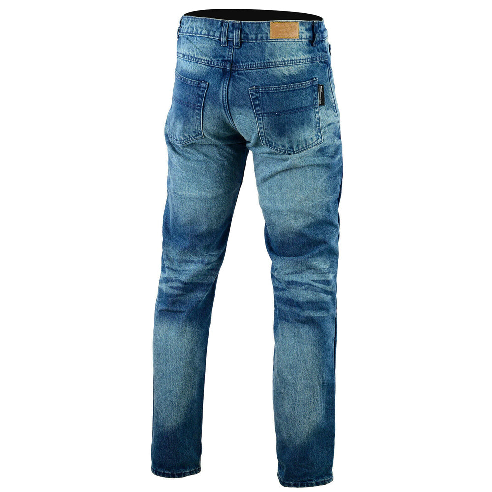 Bikers Gear Australia Mens Interstate Stone Wash Blue Protective Motorcycle Jeans