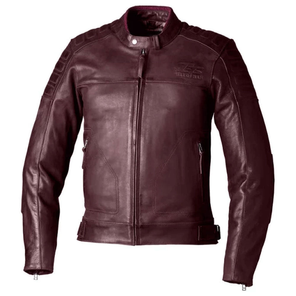 RST IOM TT Brandish 2 CE Leather Motorbike Jacket Oxblood