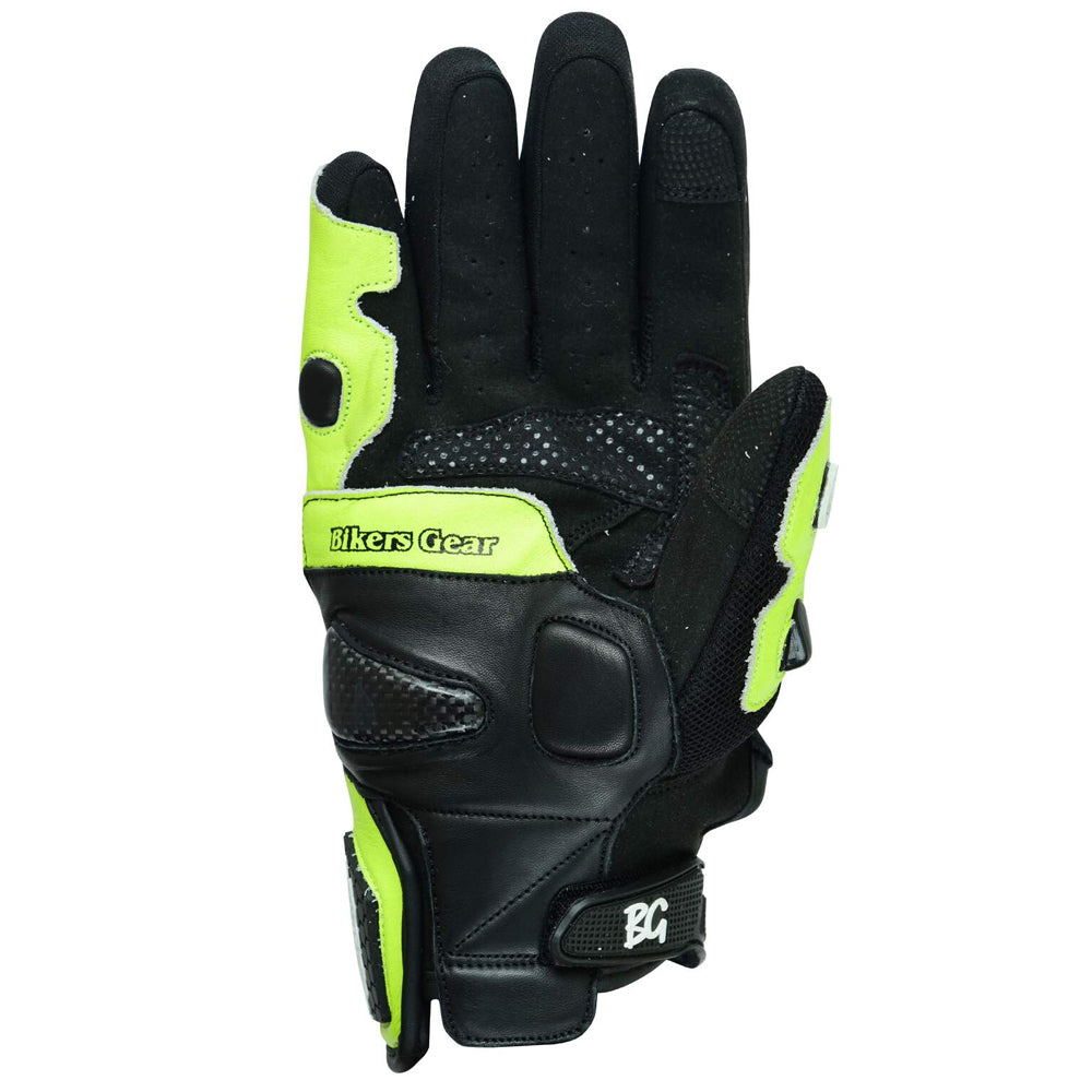 Nelson Motorcycle Leather Gloves Sports / Toruign Black