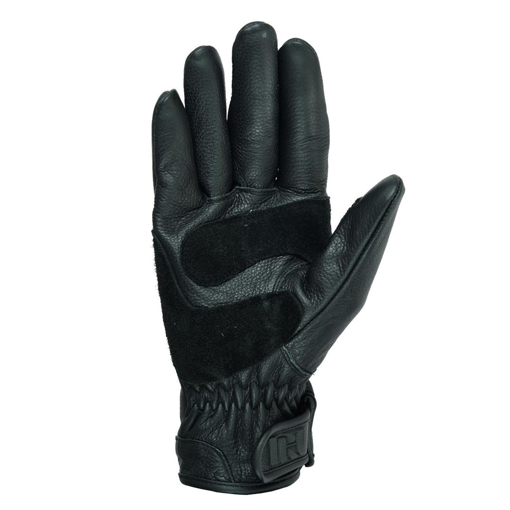 Bikers Gear Australia Black Leather Rigger Motorcycle Gloves