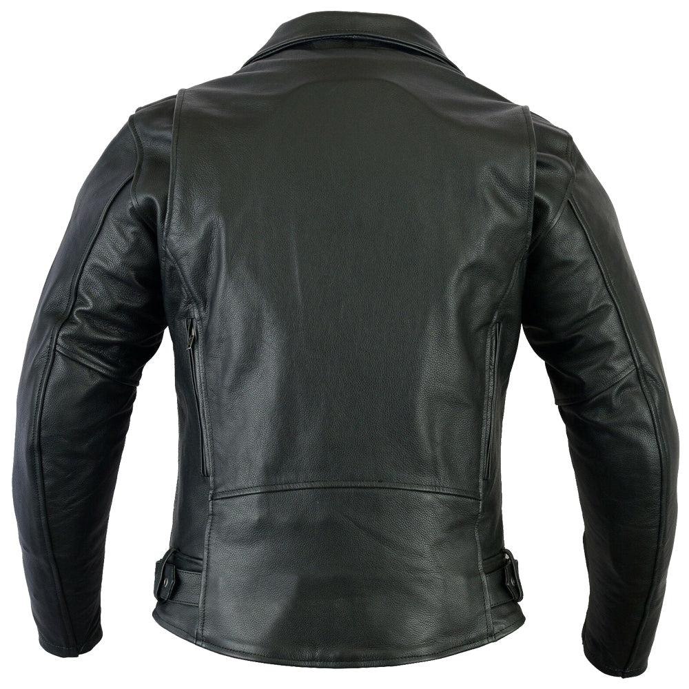 Bikers Gear Australia Brando No Buckle Motorcycle Leather Jacket