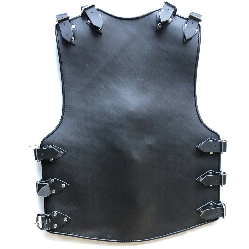 Bikers Gear Australia Panther 3mm HD Plain Leather Motorcycle Vest