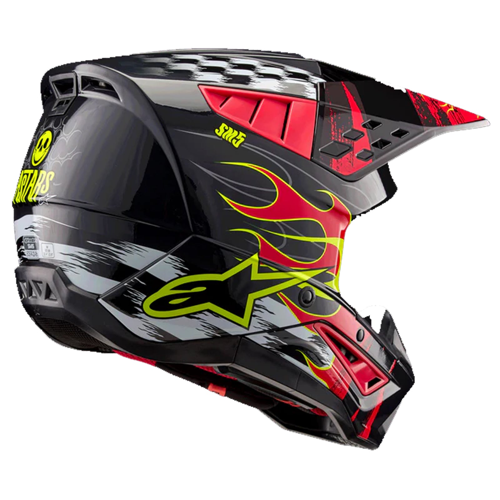 Alpinestars SM5 Rash Helmet Ece 22.06 Dark Gray Bright Red Gloss